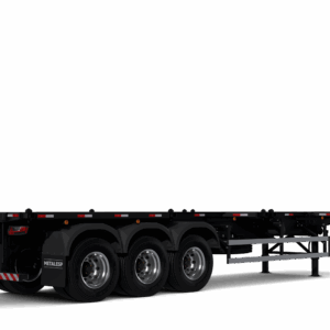 SEMIRREBOQUE PORTA CONTAINER ㅤㅤ 3 EIXOS COM PLATAFORMA