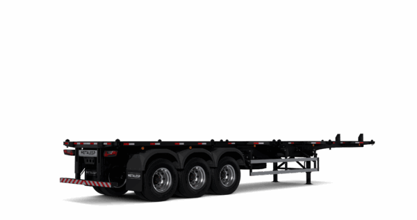 SEMIRREBOQUE PORTA CONTAINER ㅤㅤ 3 EIXOS COM PLATAFORMA